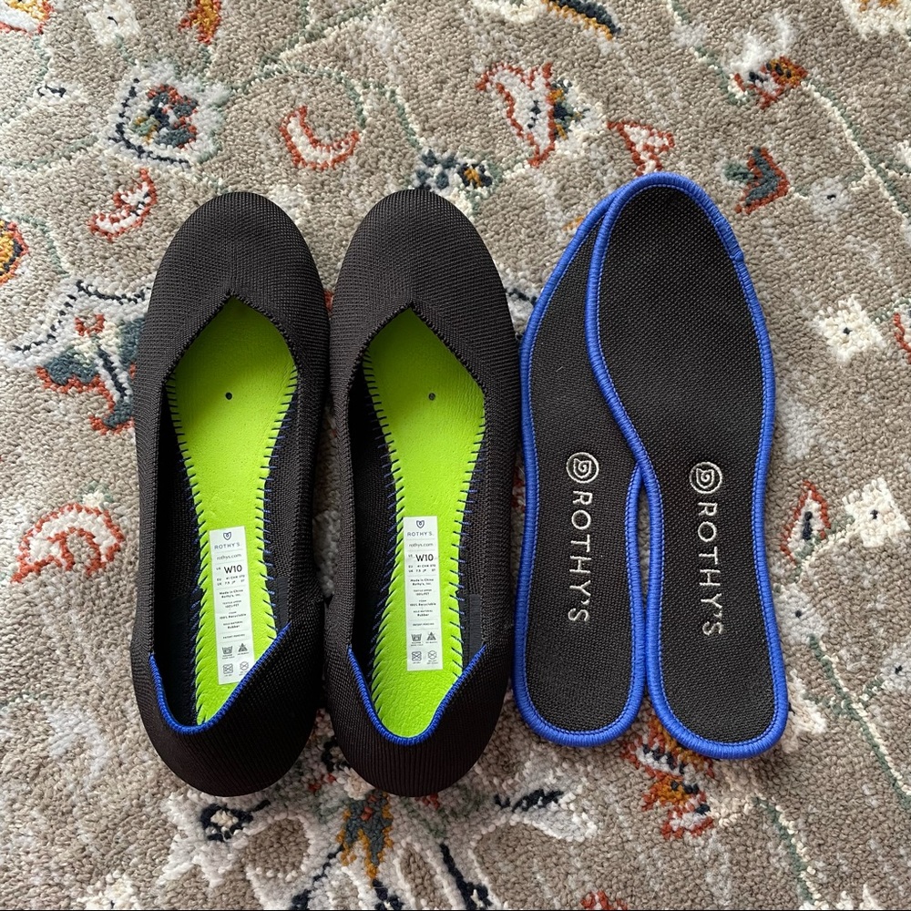 Black Round Toe Rothy’s Flats - Picture 6 of 9